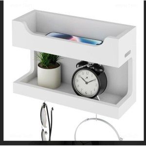 Key and Mail Holder for Wall - Wooden Wall Mount Mail Organizer & Key Rack